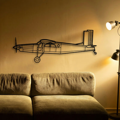 Bellanca Champion 7ECA Classic Aircraft Silhouette Metal Wall Art - Tinvibe