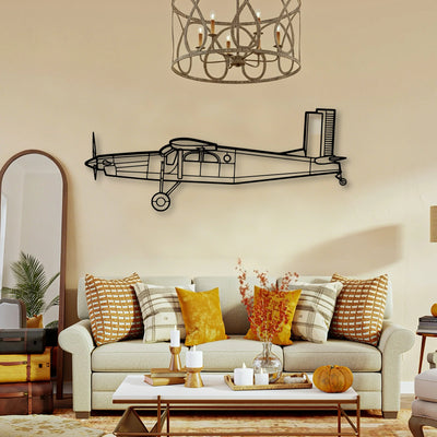 Bellanca Champion 7ECA Classic Aircraft Silhouette Metal Wall Art - Tinvibe