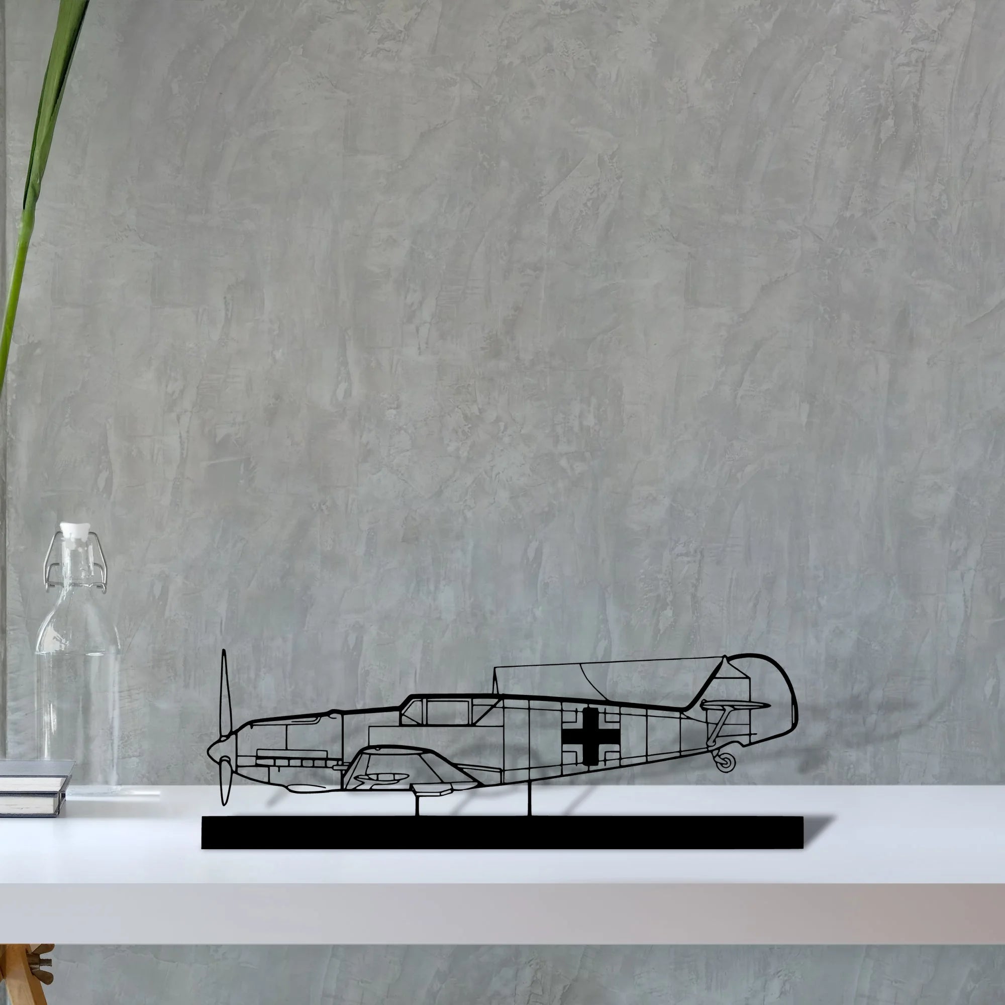 bf109-2 Silhouette Metal Art Stand - Tinvibe