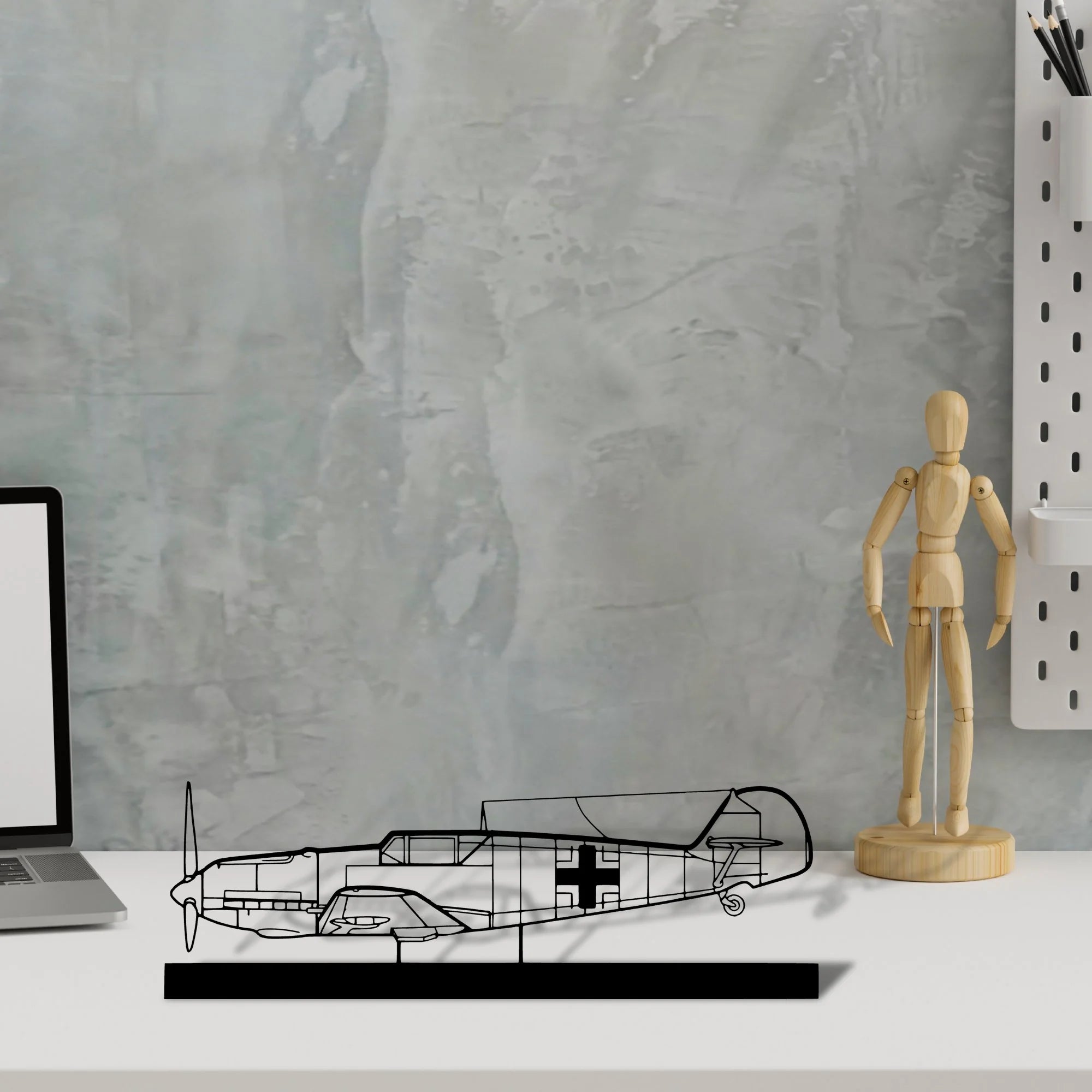bf109-2 Silhouette Metal Art Stand - Tinvibe