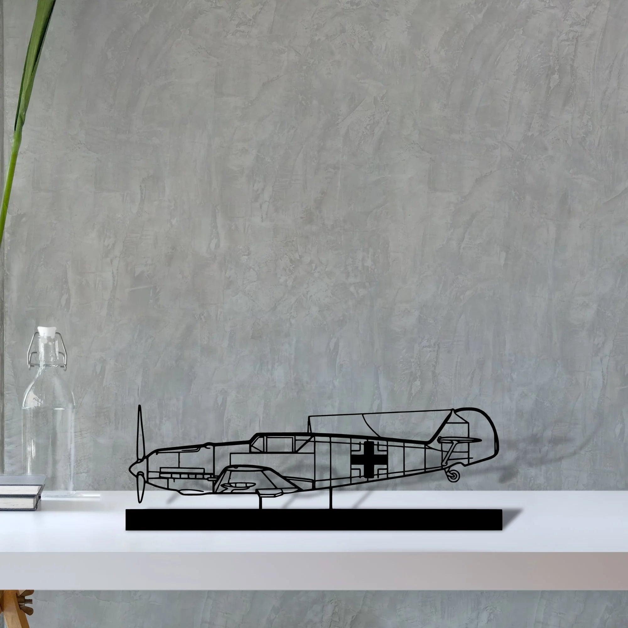 bf109 Silhouette Metal Art Stand - Tinvibe