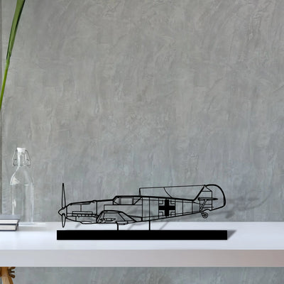 bf109 Silhouette Metal Art Stand - Tinvibe