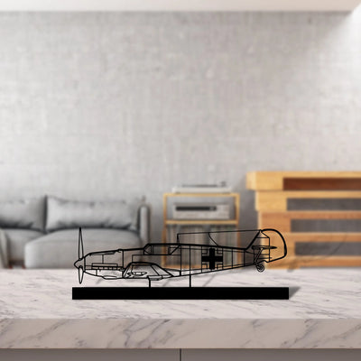 bf109 Silhouette Metal Art Stand - Tinvibe