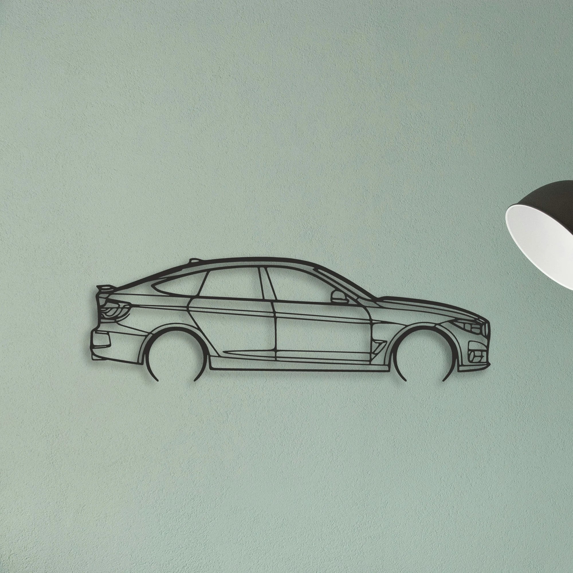 BMW 330 GT Classic Silhouette Metal Wall Art - Tinvibe