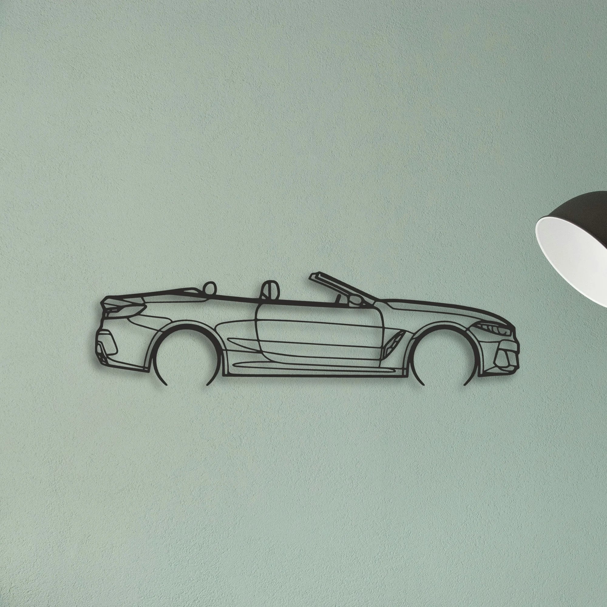 BMW 850i Classic Silhouette Metal Wall Art - Tinvibe