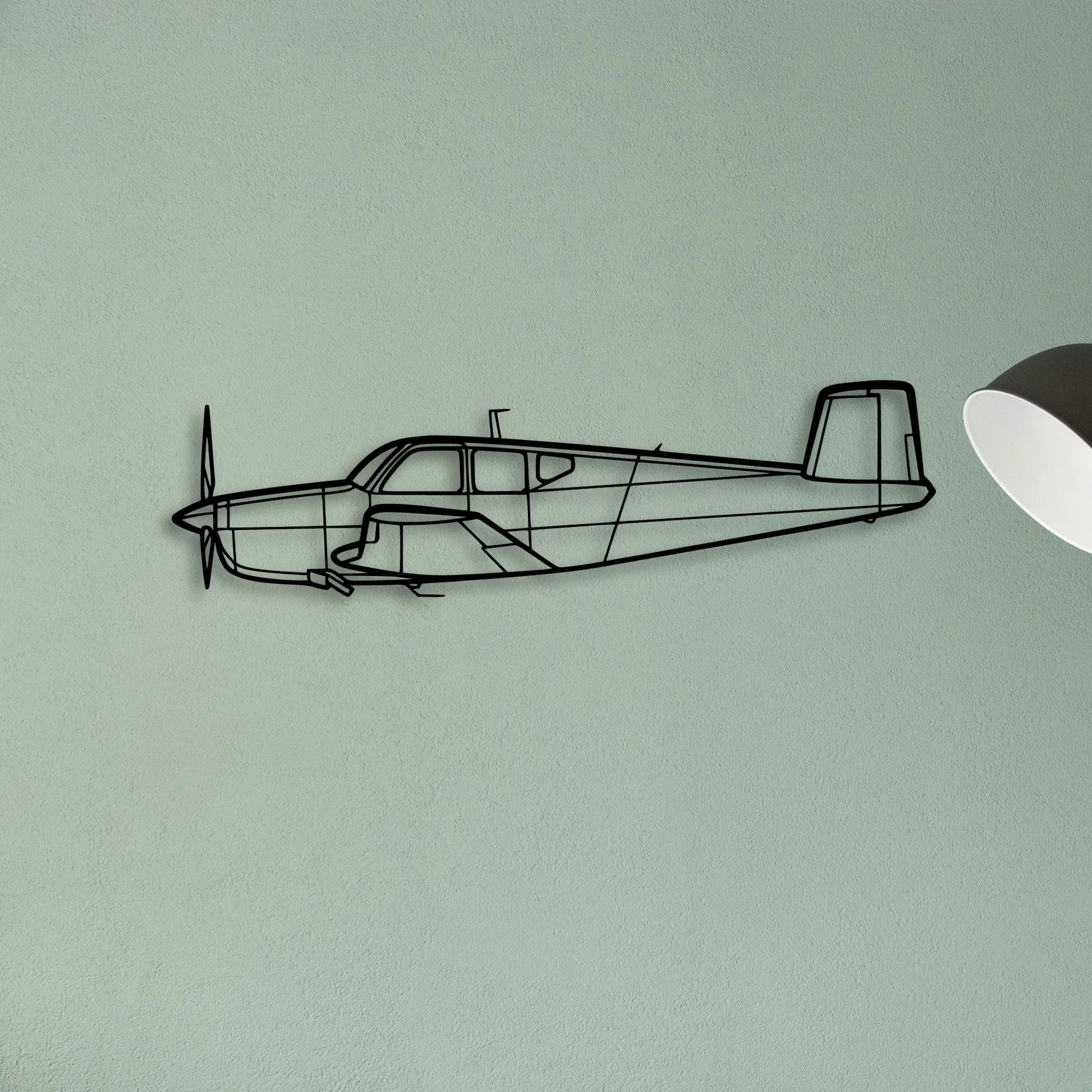 Bonanza K35 Classic Aircraft Silhouette Metal Wall Art - Tinvibe