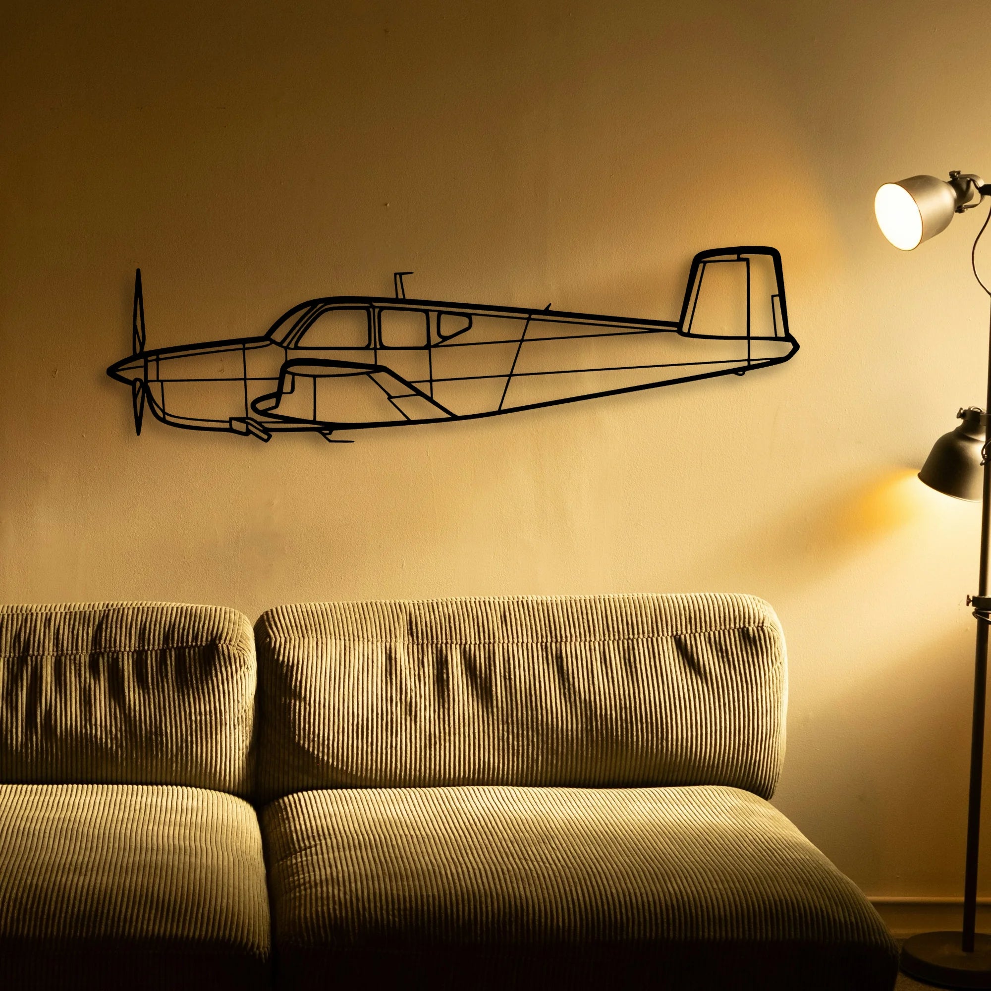 Bonanza K35 Classic Aircraft Silhouette Metal Wall Art - Tinvibe