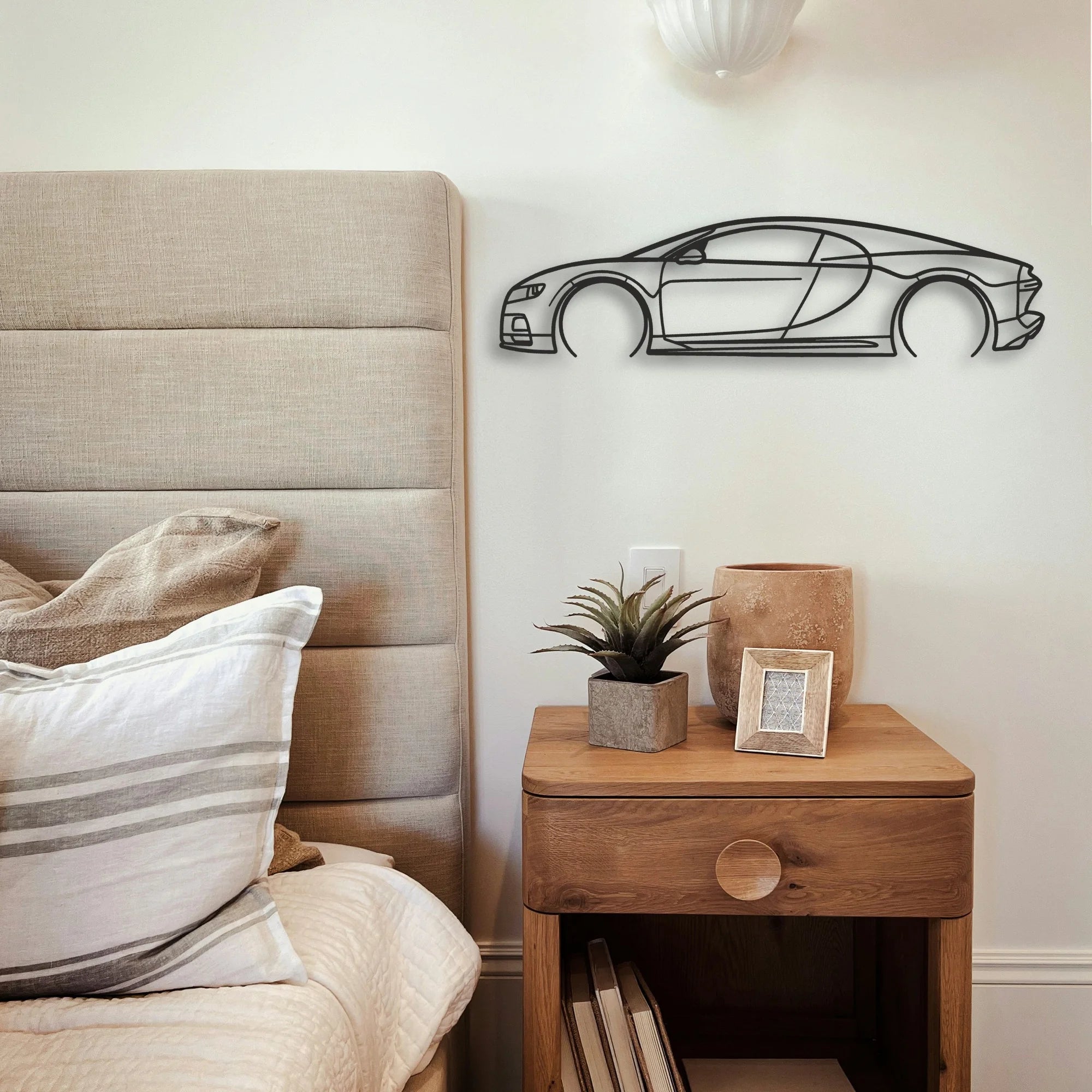 Bugatti Chiron Classic Silhouette Metal Wall Art - Tinvibe