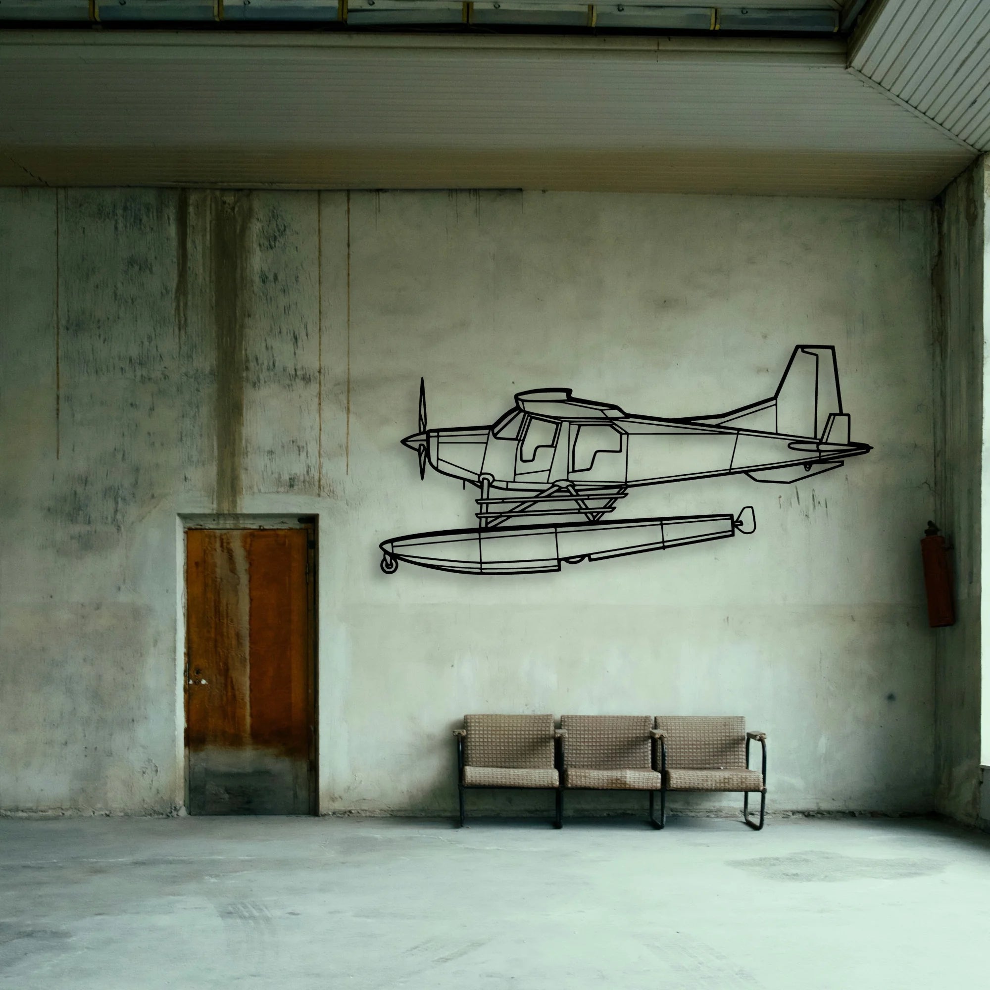 Bush Hawk Xp Classic Aircraft Silhouette Metal Wall Art - Tinvibe
