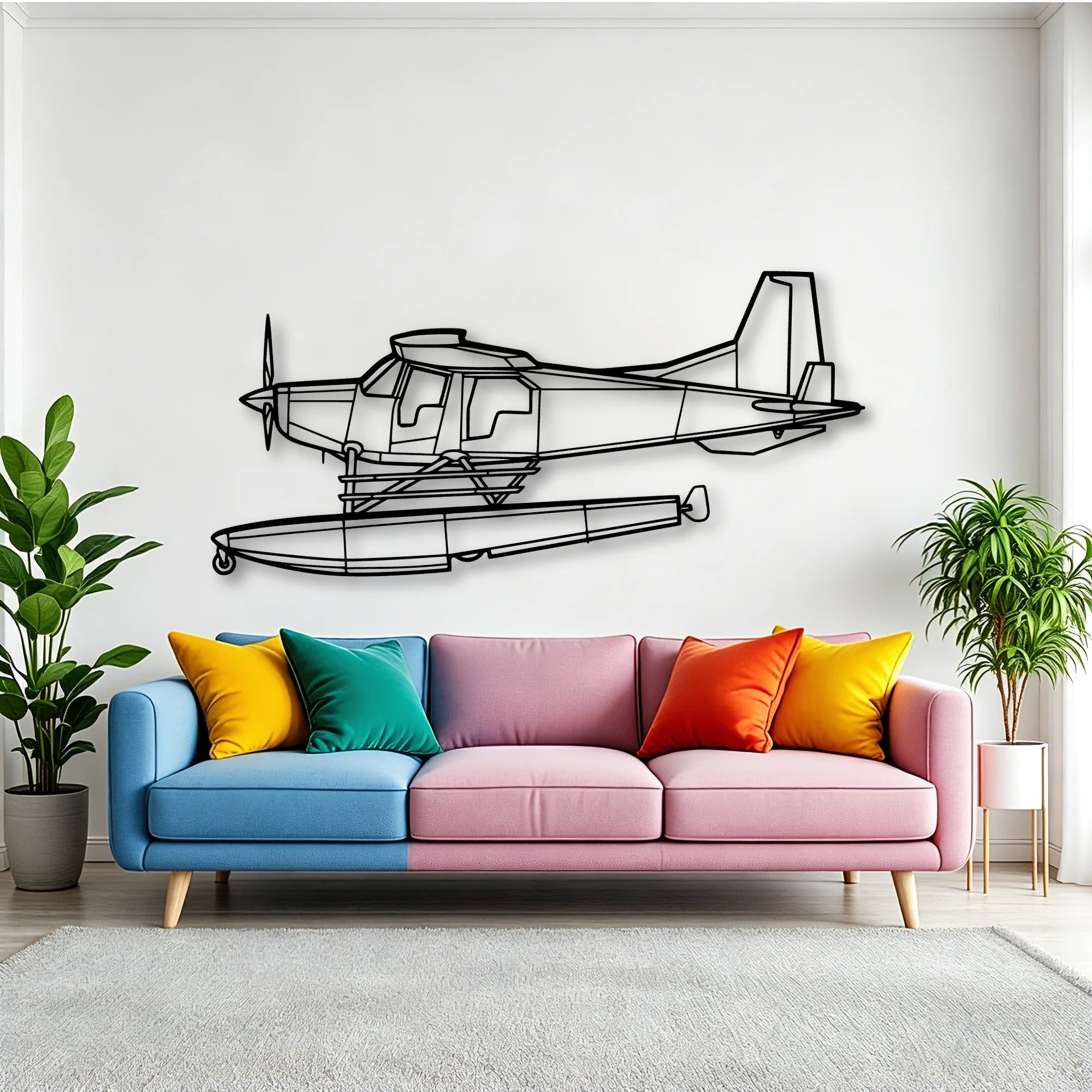 Bush Hawk Xp Classic Aircraft Silhouette Metal Wall Art - Tinvibe