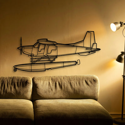 Bush Hawk Xp Classic Aircraft Silhouette Metal Wall Art - Tinvibe