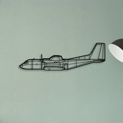 C 160 Classic Aircraft Silhouette Metal Wall Art - Tinvibe
