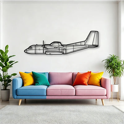 C 160 Classic Aircraft Silhouette Metal Wall Art - Tinvibe