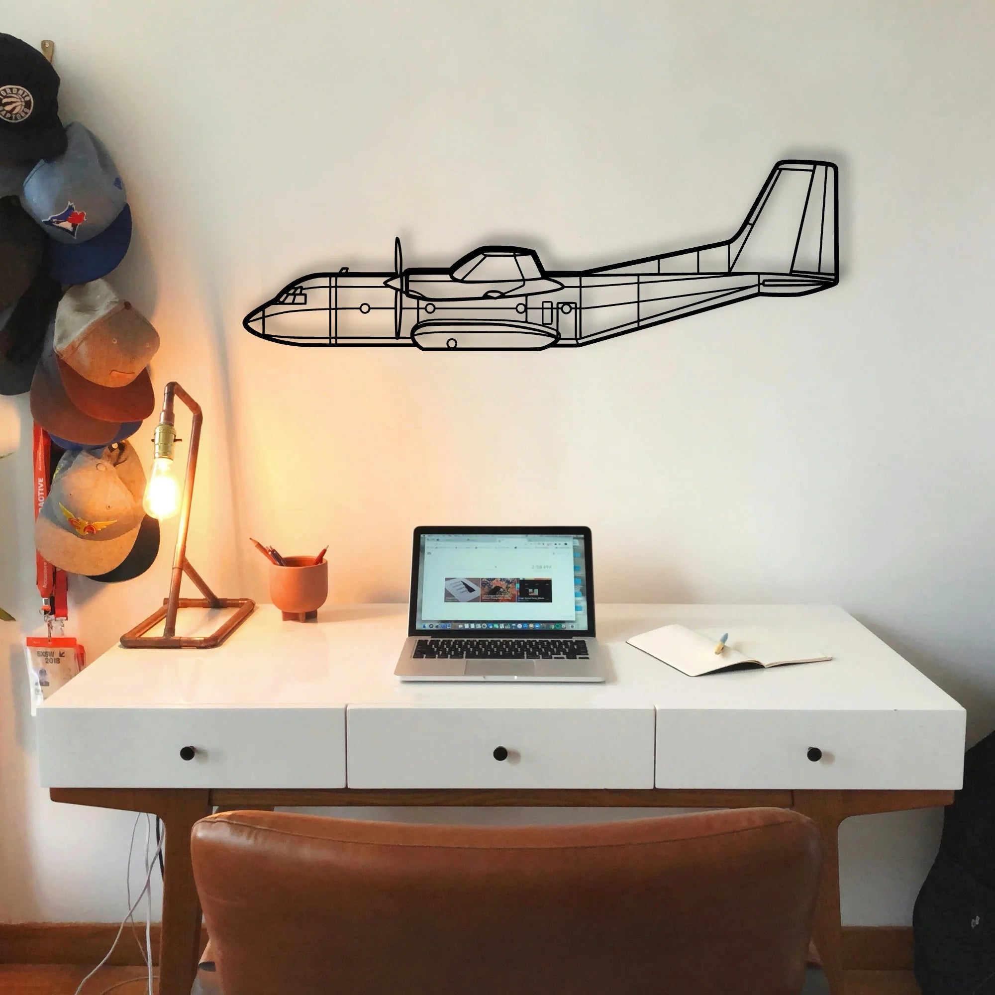 C 160 Classic Aircraft Silhouette Metal Wall Art - Tinvibe
