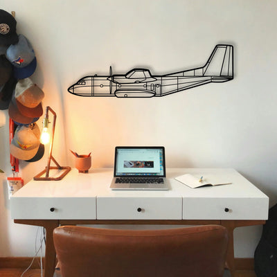 C 160 Classic Aircraft Silhouette Metal Wall Art - Tinvibe