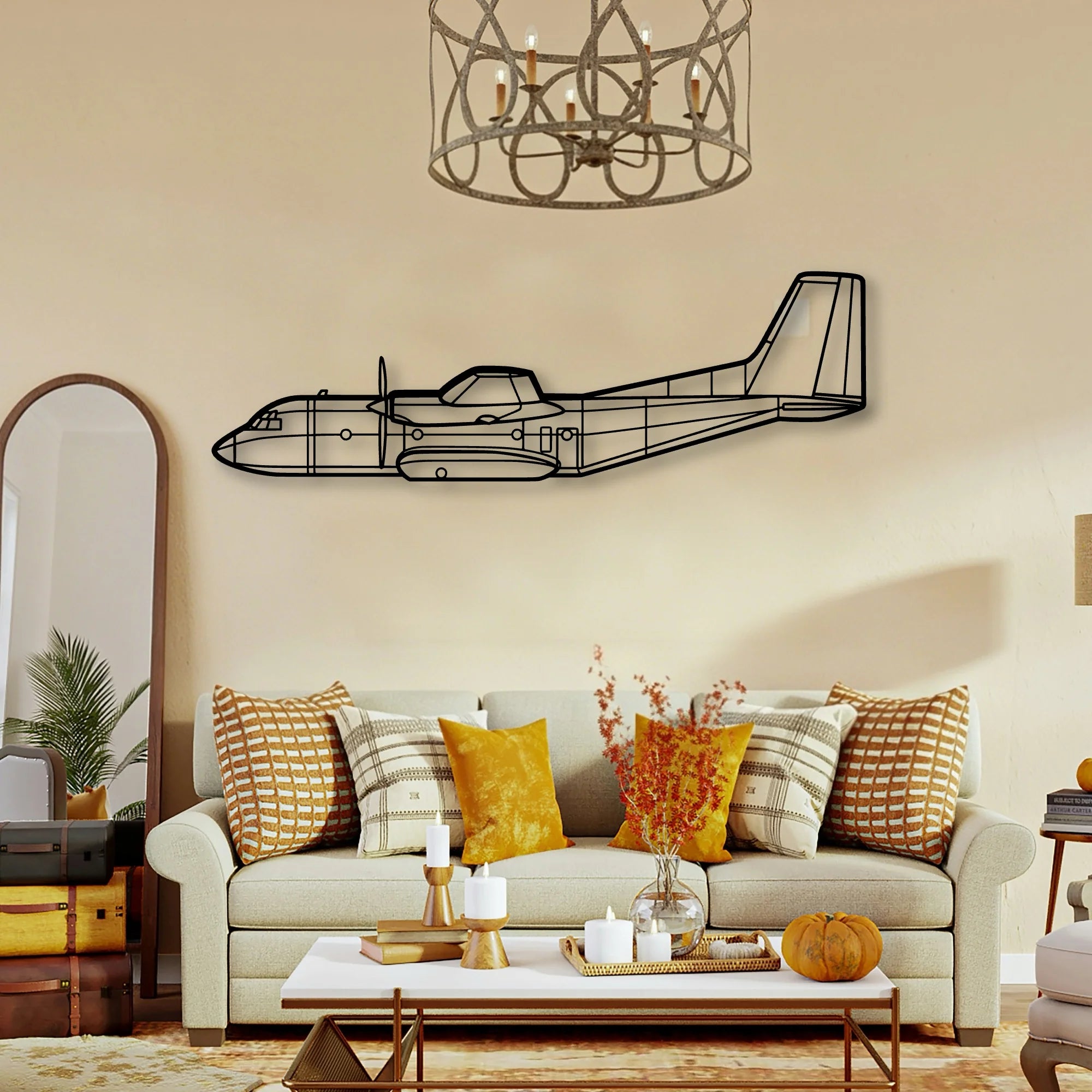 C 160 Classic Aircraft Silhouette Metal Wall Art - Tinvibe