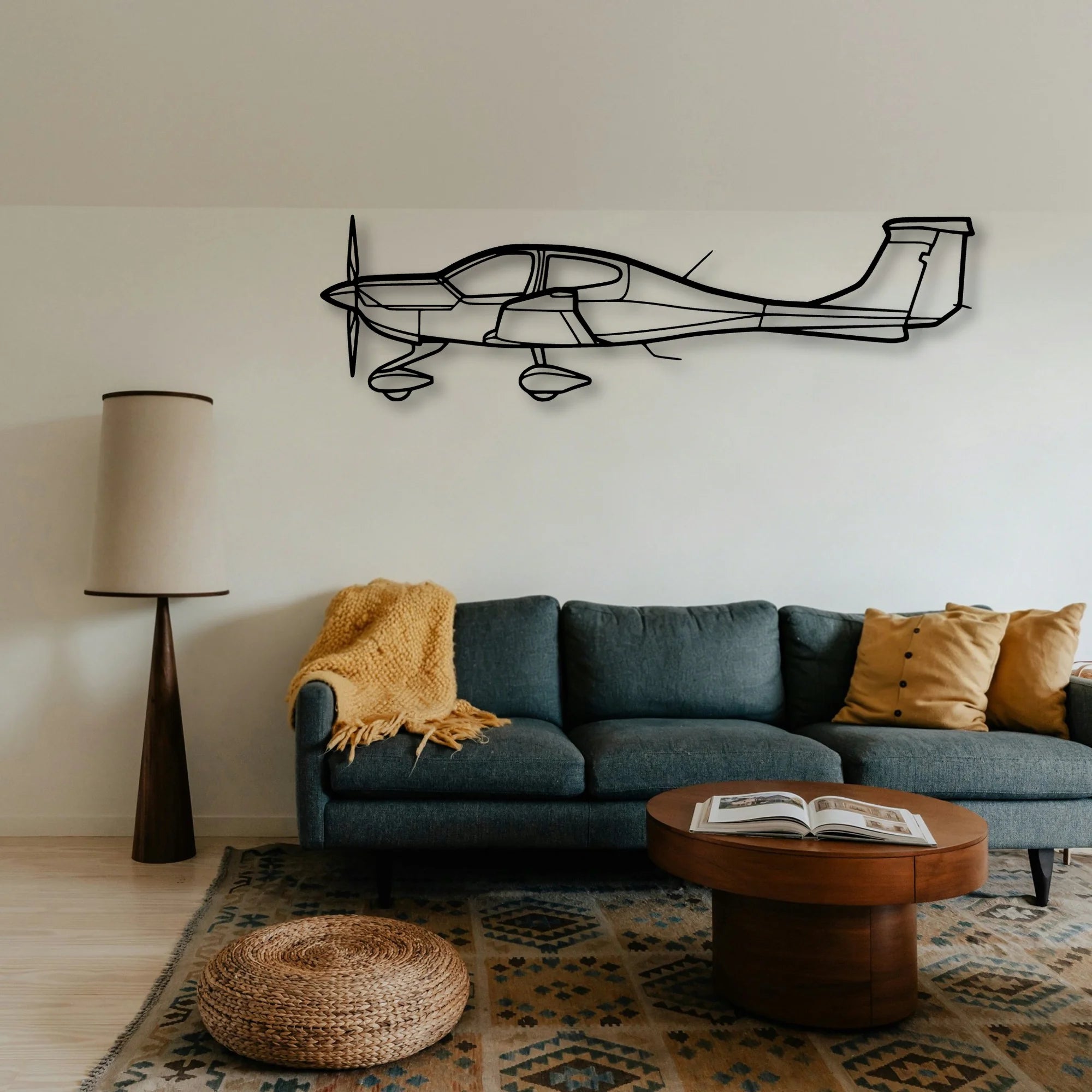 C 165 Classic Aircraft Silhouette Metal Wall Art - Tinvibe