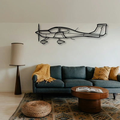 C 165 Classic Aircraft Silhouette Metal Wall Art - Tinvibe
