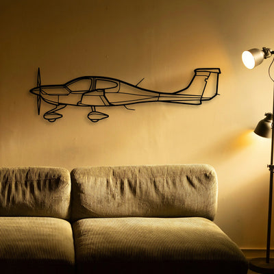 C 165 Classic Aircraft Silhouette Metal Wall Art - Tinvibe