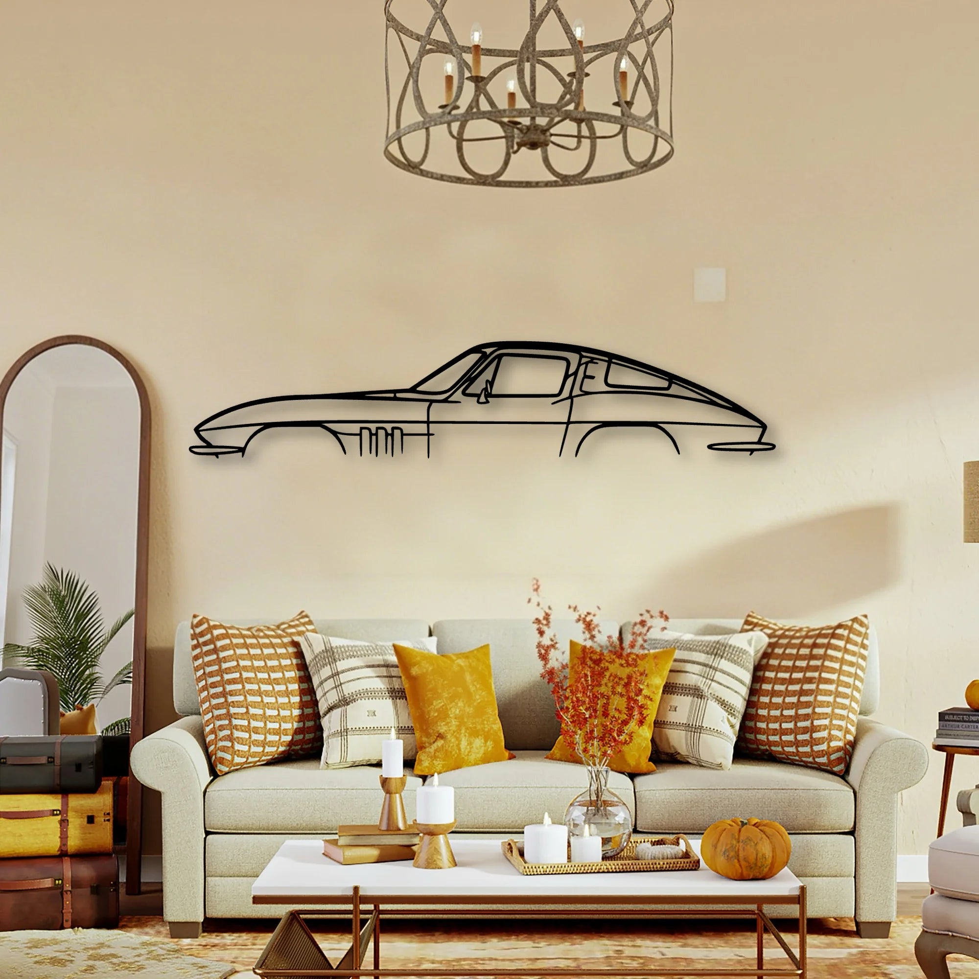 C2 Classic Silhouette Metal Wall Art - Tinvibe