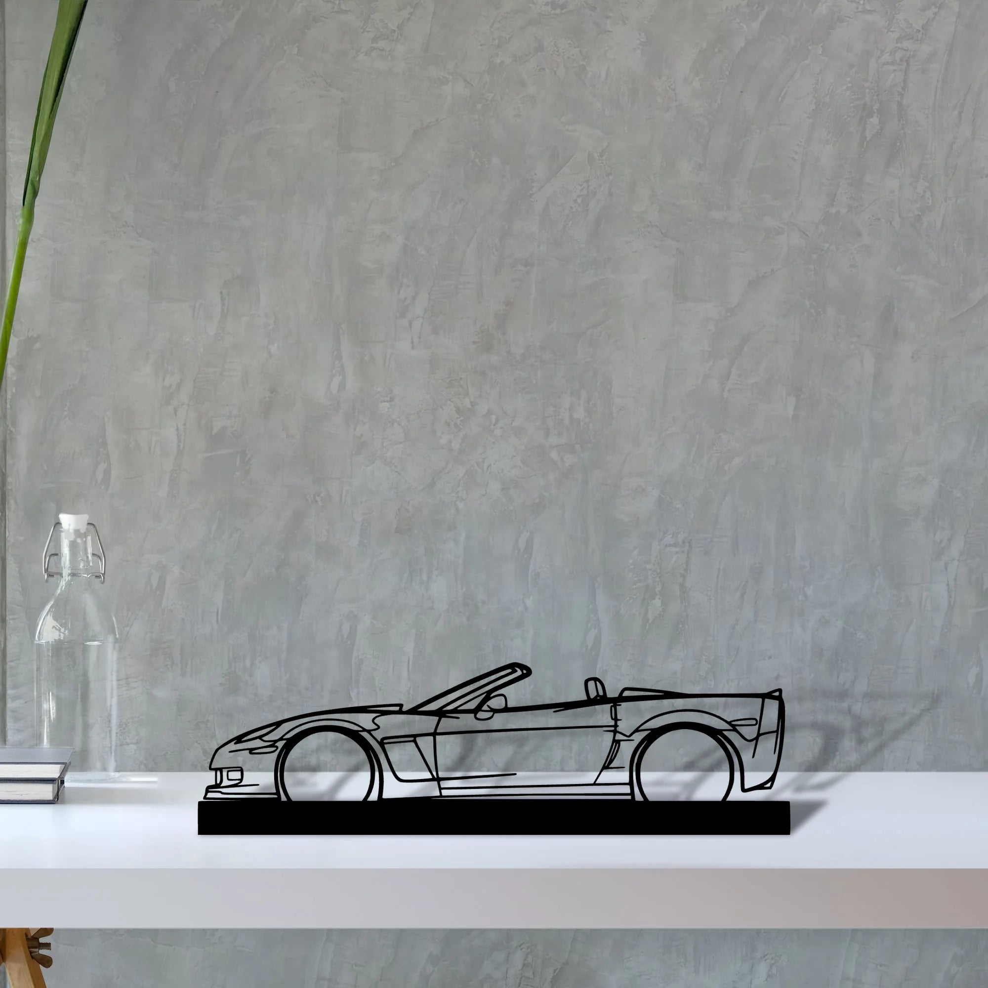 c6-cabrio Silhouette Metal Art Stand - Tinvibe