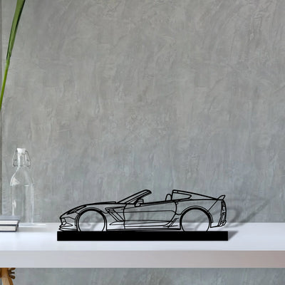 c7-z06-top-off Silhouette Metal Art Stand - Tinvibe