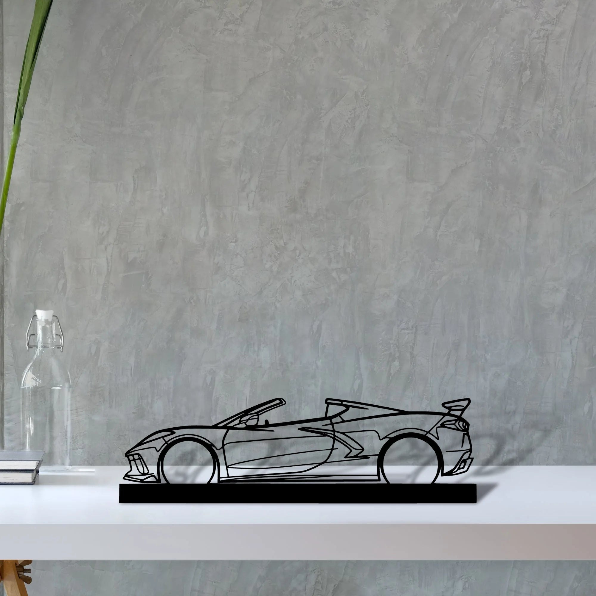 c8-convertible Silhouette Metal Art Stand - Tinvibe