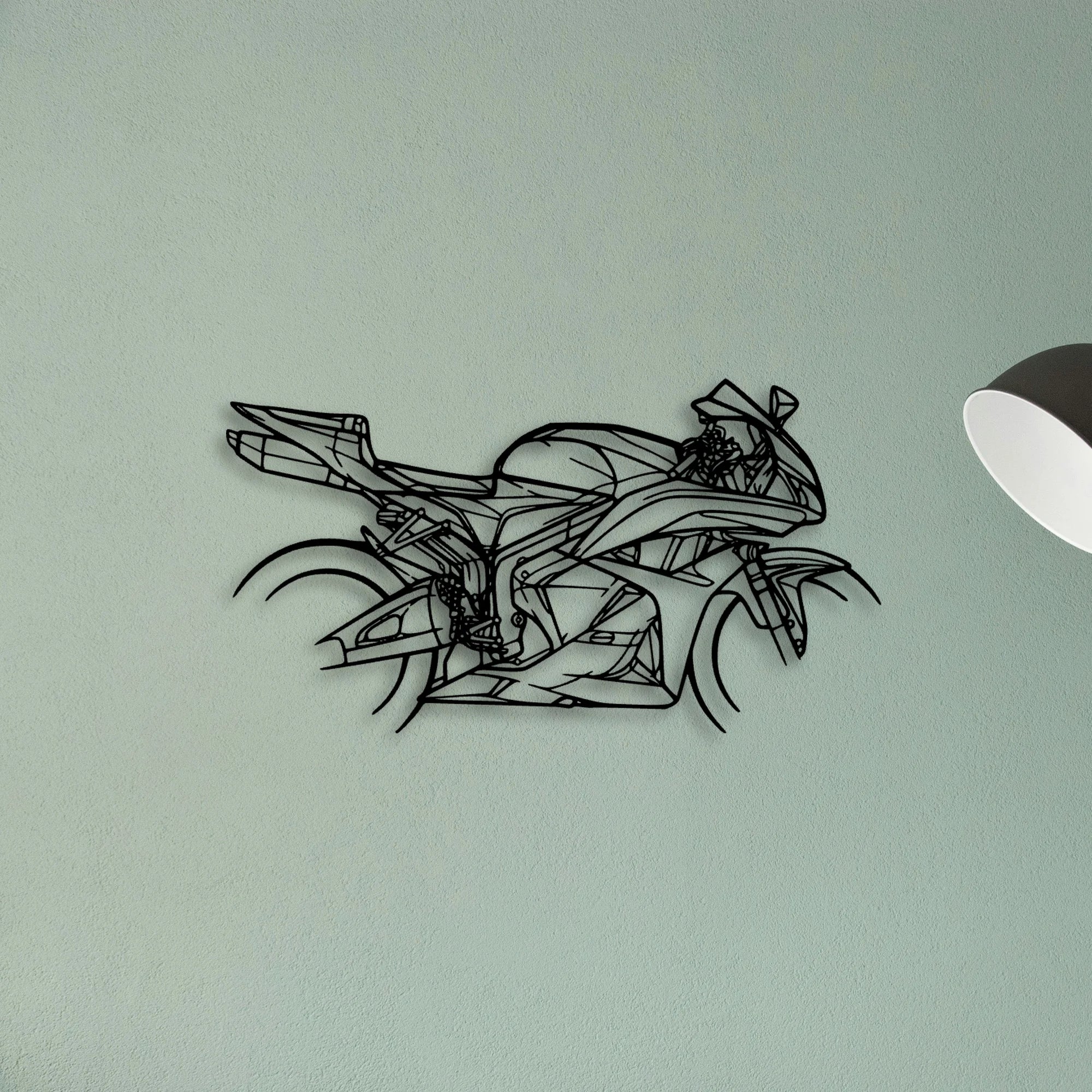 Cbr 600RR 2009 Classic Motorcycle Silhouette Metal Wall Art - Tinvibe