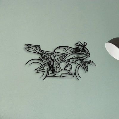 Cbr 600RR 2009 Classic Motorcycle Silhouette Metal Wall Art - Tinvibe