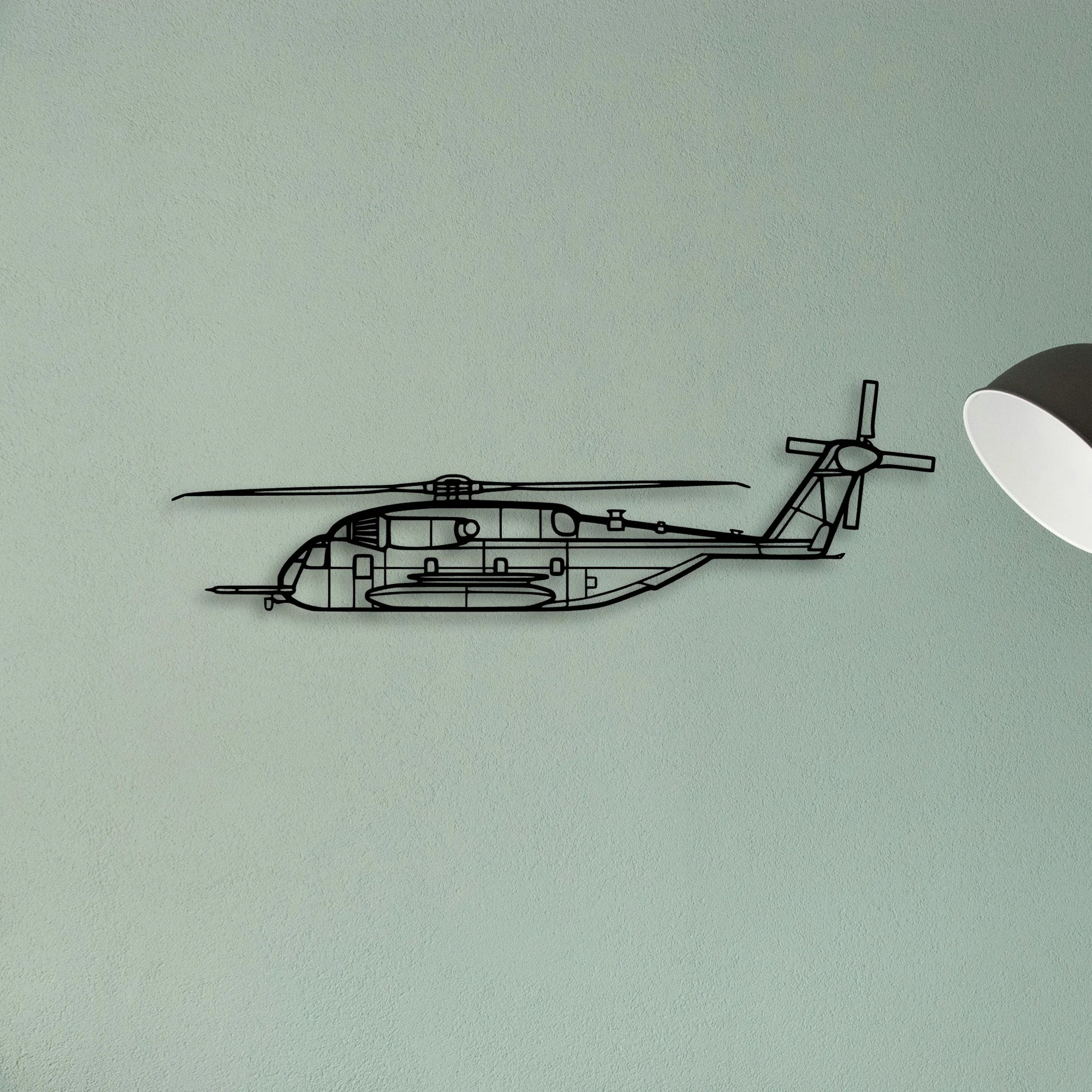 Ch 53E Super Stallion Classic Aircraft Silhouette Metal Wall Art - Tinvibe