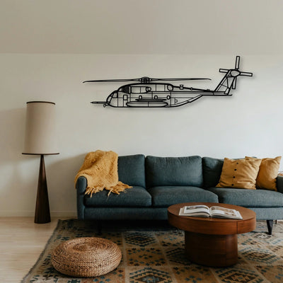 Ch 53E Super Stallion Classic Aircraft Silhouette Metal Wall Art - Tinvibe