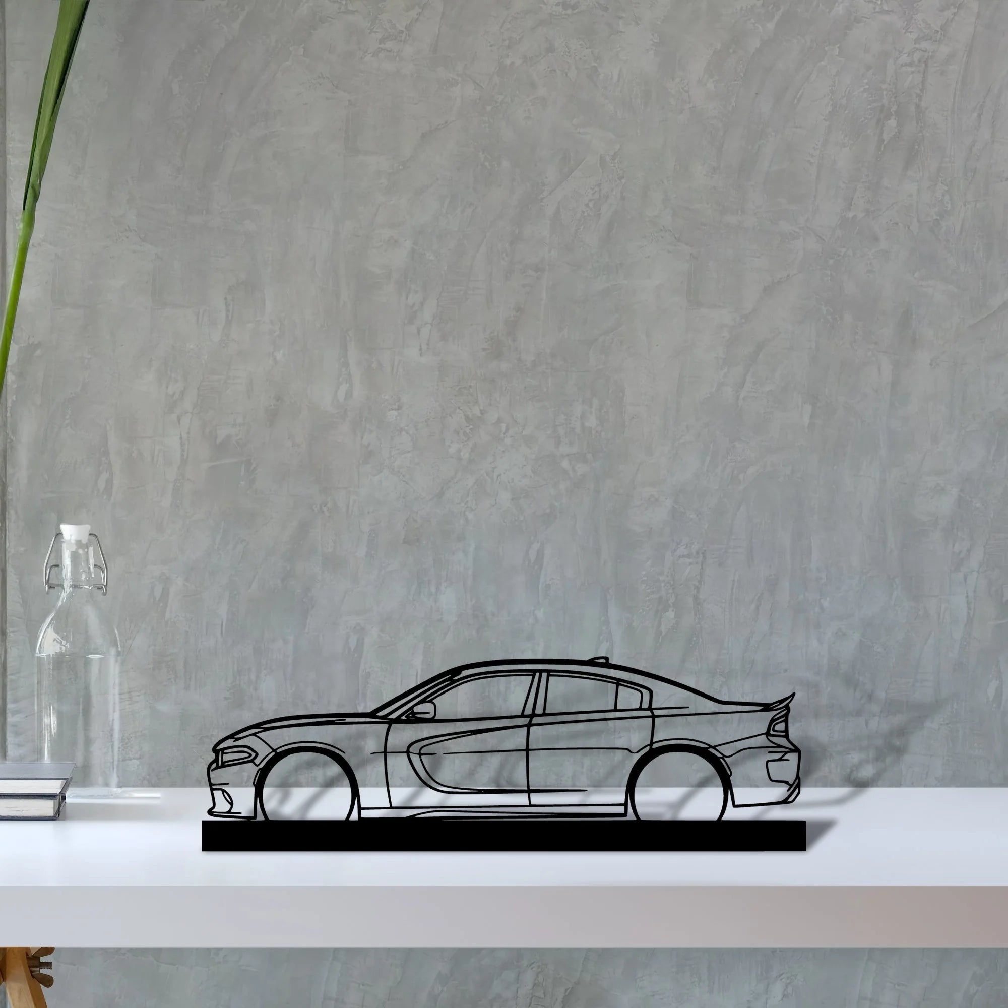 charger-2017-srt Silhouette Metal Art Stand - Tinvibe