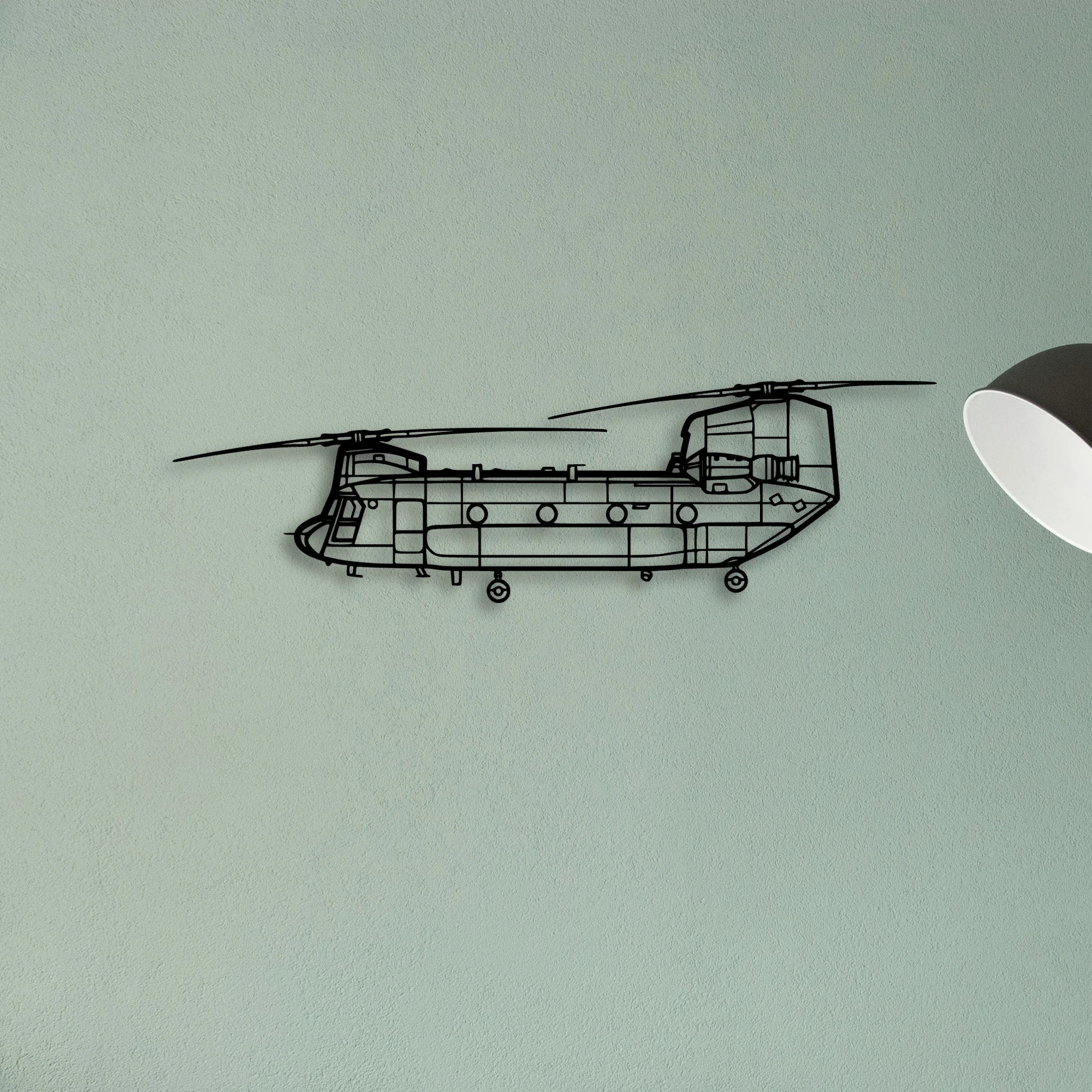 Chinook Ch 47 Classic Aircraft Silhouette Metal Wall Art - Tinvibe
