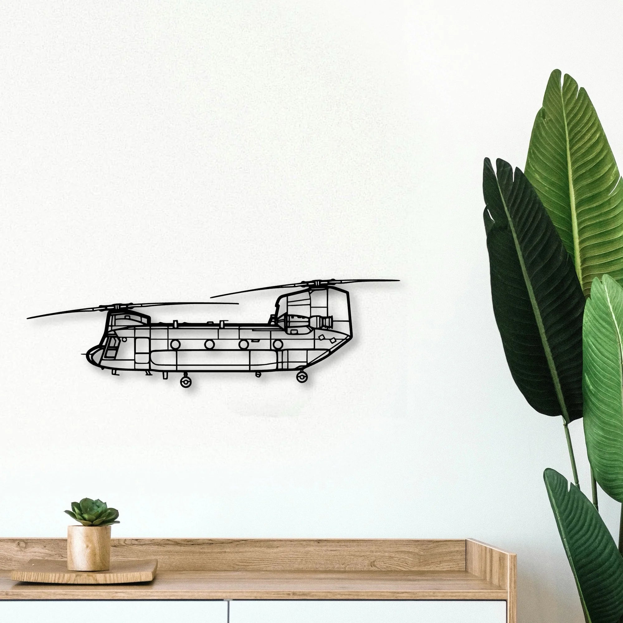 Chinook Ch 47 Classic Aircraft Silhouette Metal Wall Art - Tinvibe