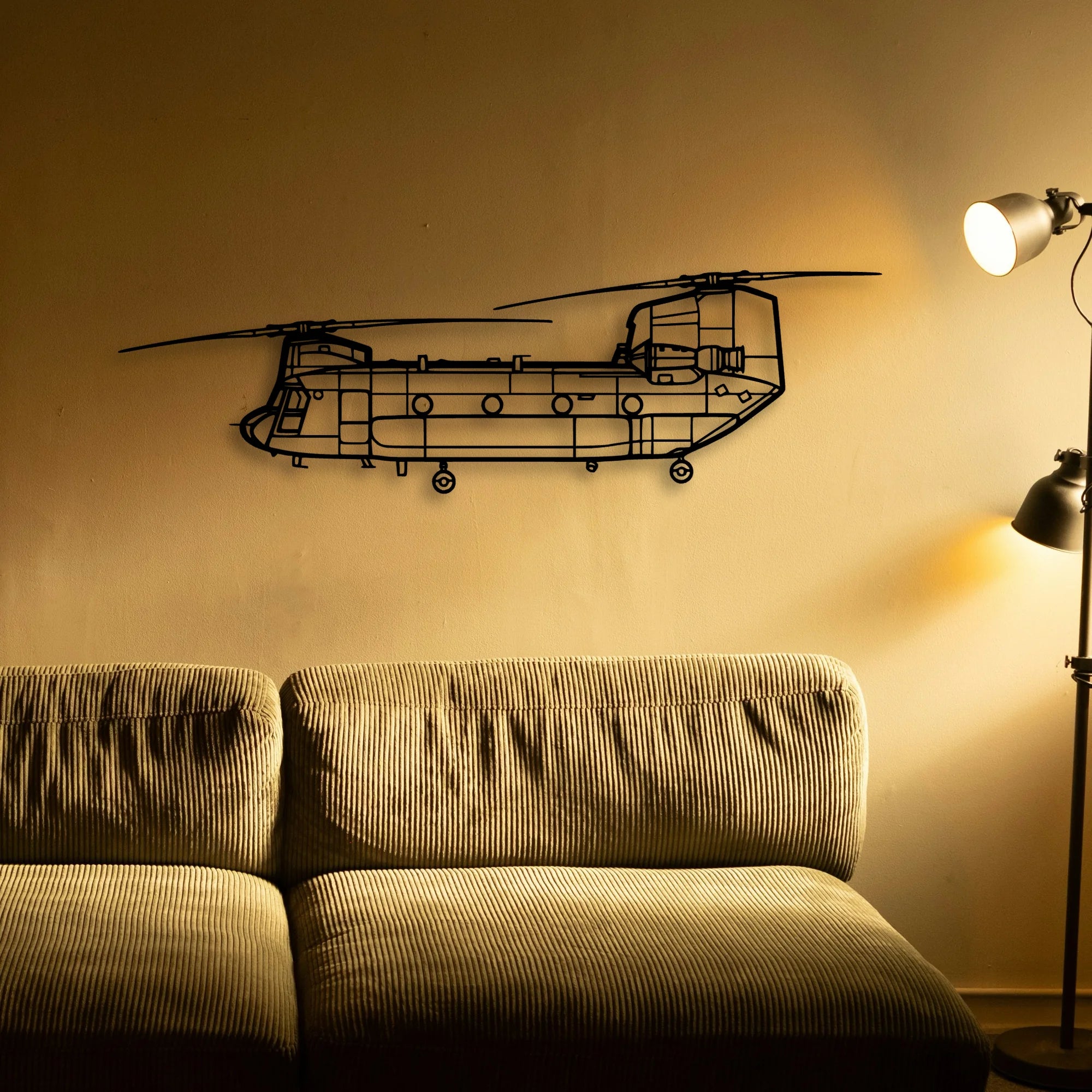 Chinook Ch 47 Classic Aircraft Silhouette Metal Wall Art - Tinvibe