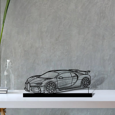 chiron-pur-sport-2021 Silhouette Metal Art Stand - Tinvibe