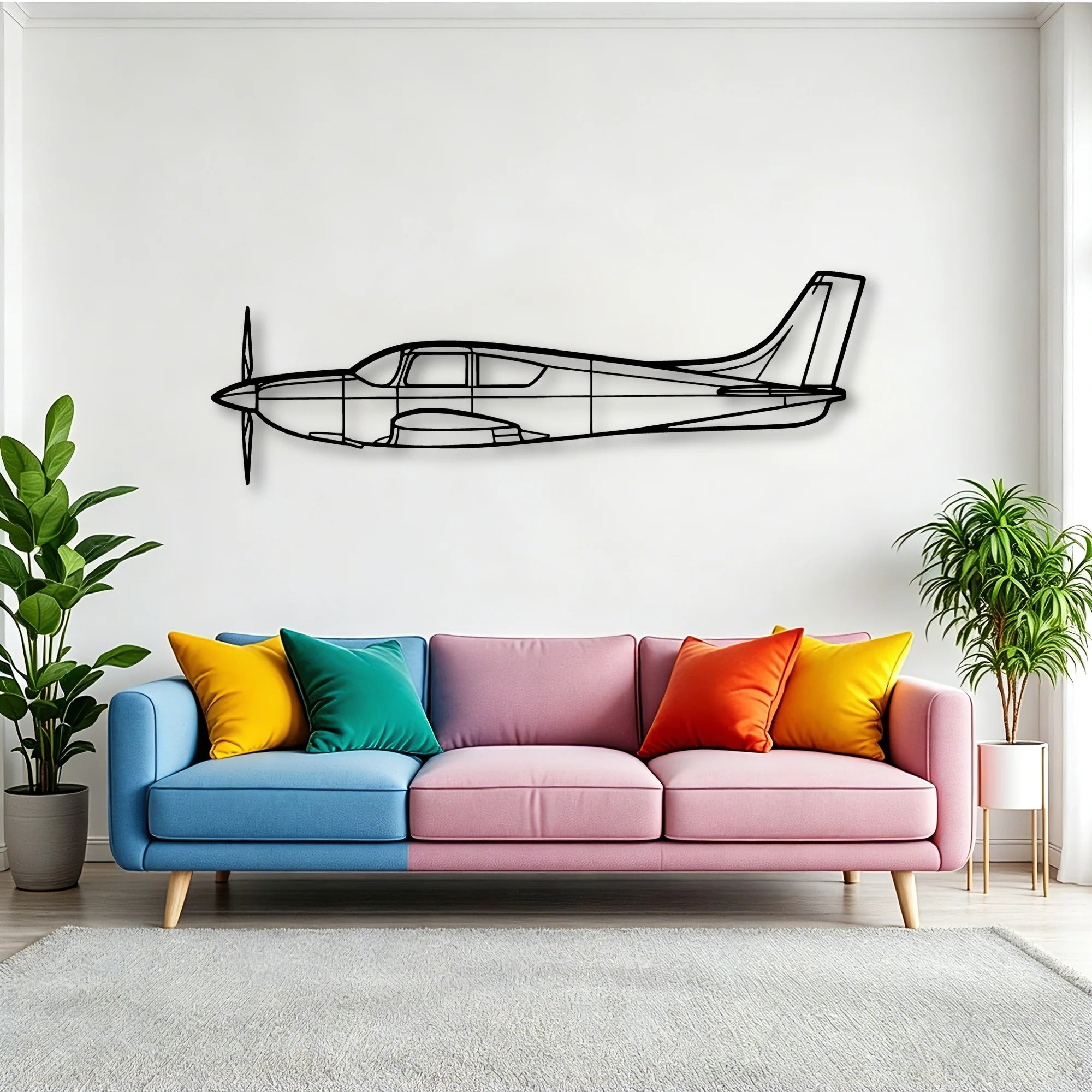 Citabria 2 Classic Aircraft Silhouette Metal Wall Art - Tinvibe
