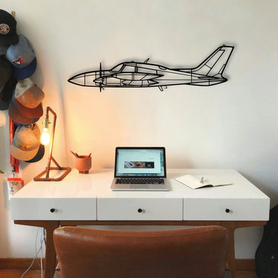 Citation M2 Classic Aircraft Silhouette Metal Wall Art - Tinvibe
