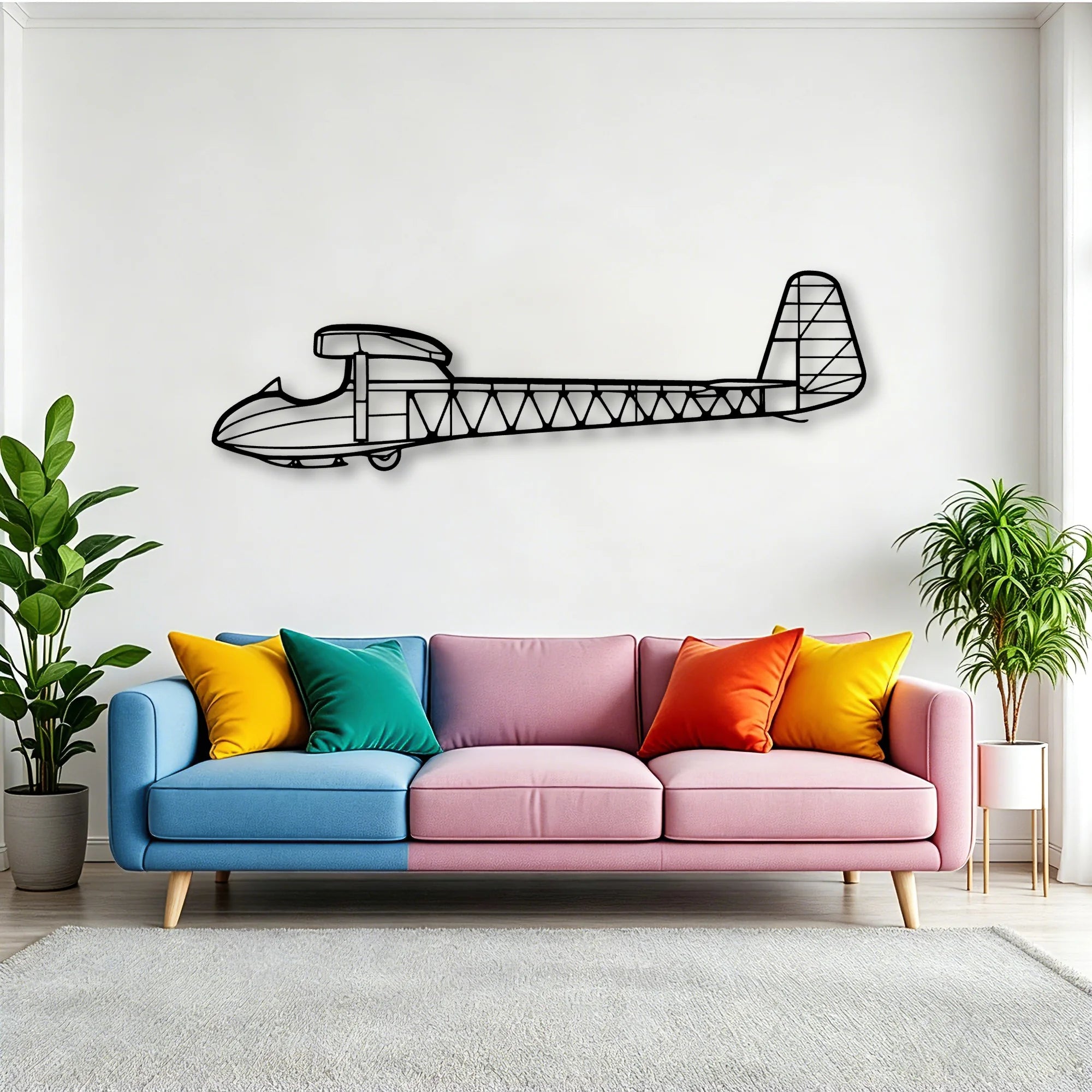 Citation Mustang Classic Aircraft Silhouette Metal Wall Art - Tinvibe