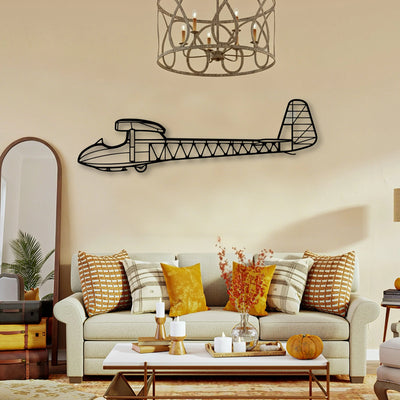 Citation Mustang Classic Aircraft Silhouette Metal Wall Art - Tinvibe