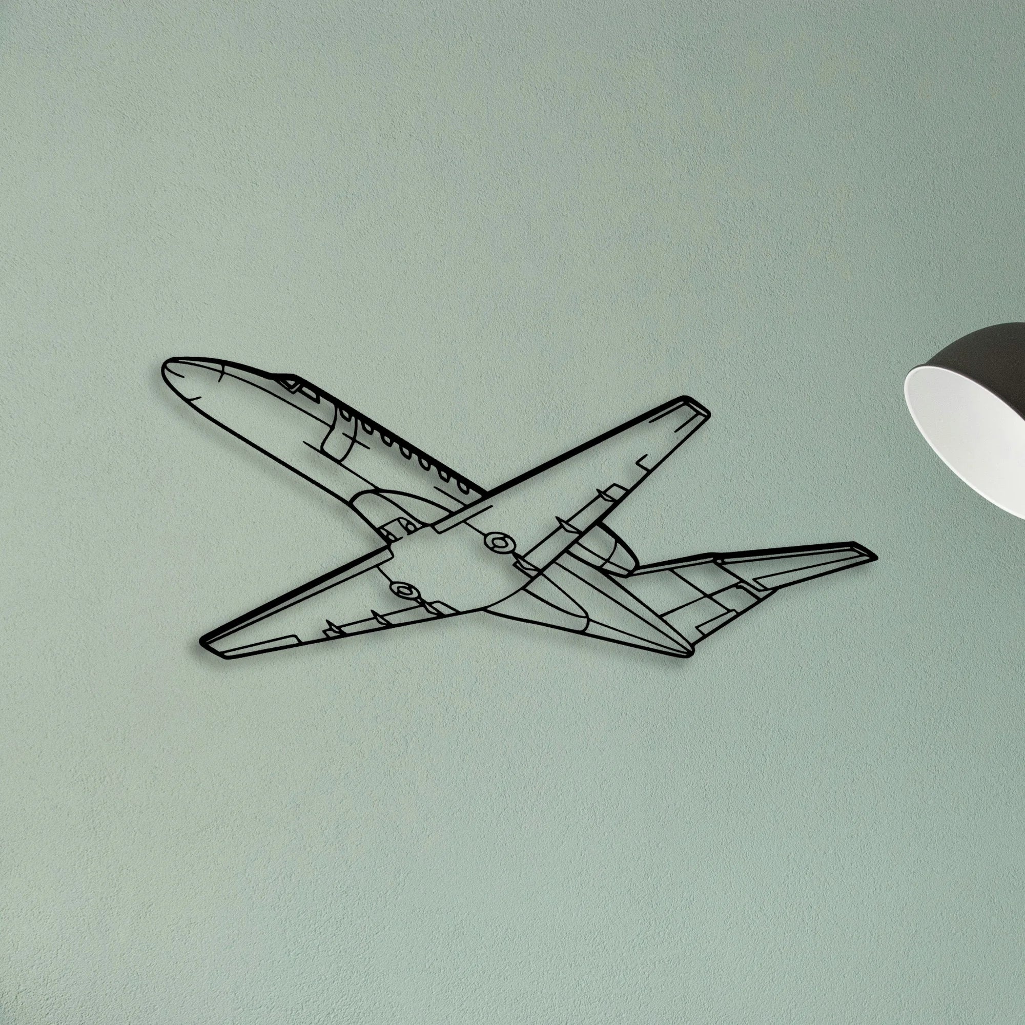 CJ3 Classic Aircraft Silhouette Metal Wall Art - Tinvibe