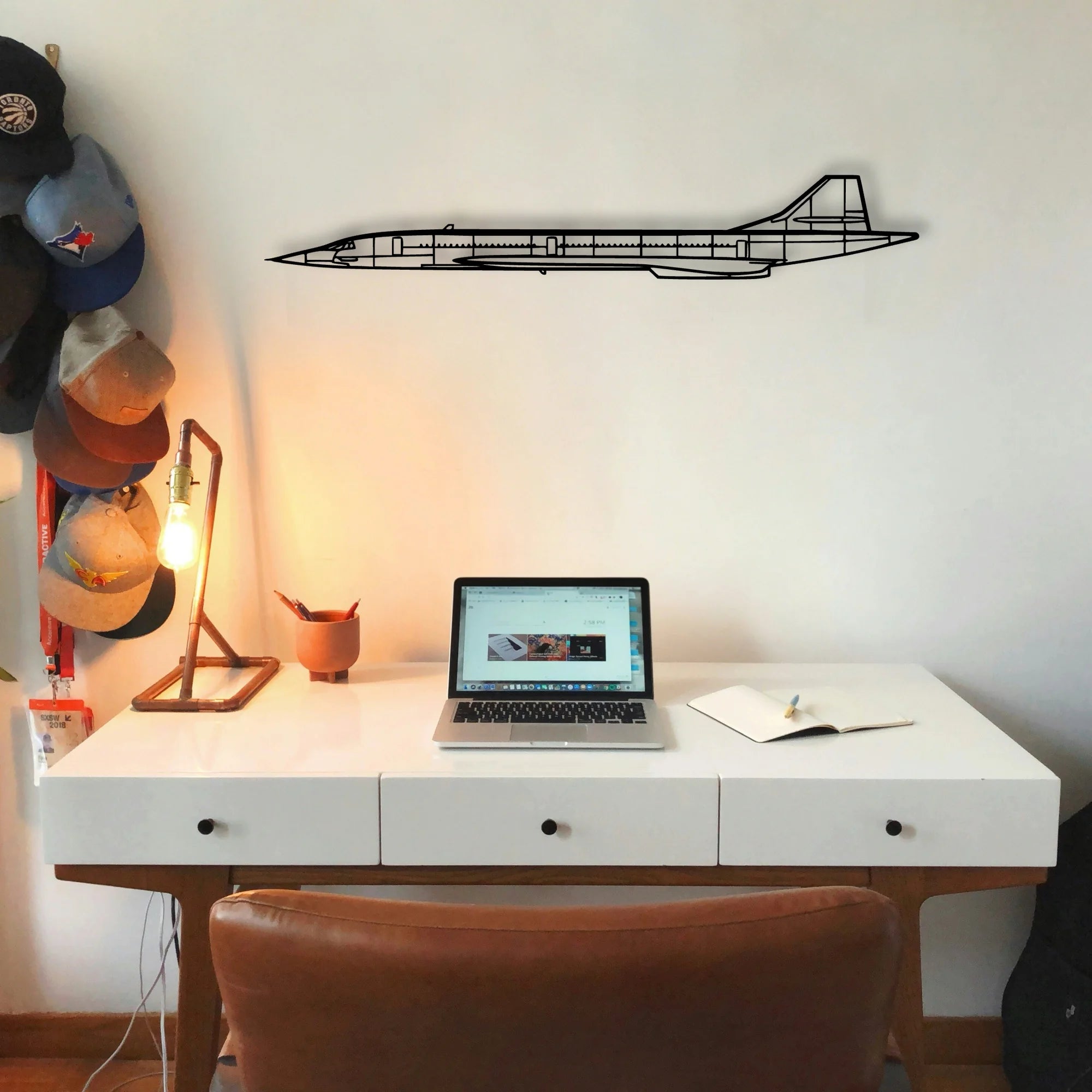 Concorde Classic Aircraft Silhouette Metal Wall Art - Tinvibe