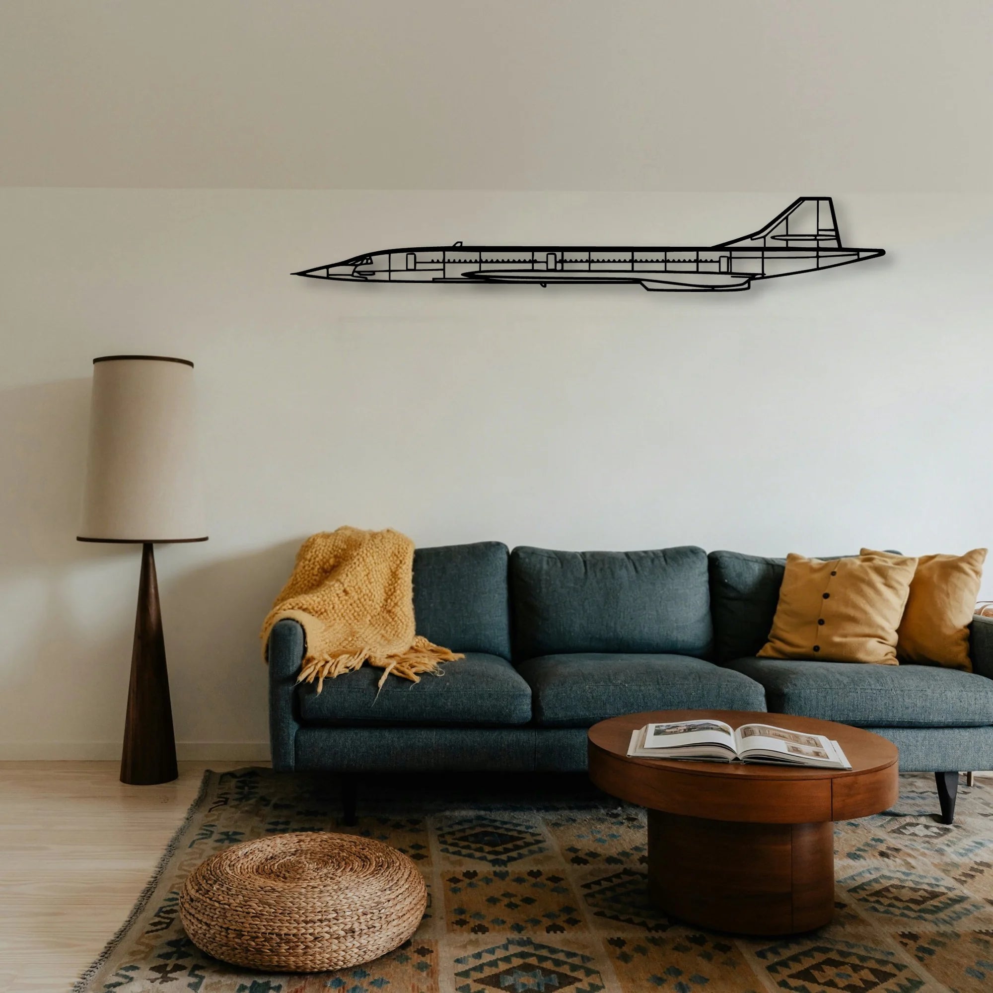Concorde Classic Aircraft Silhouette Metal Wall Art - Tinvibe