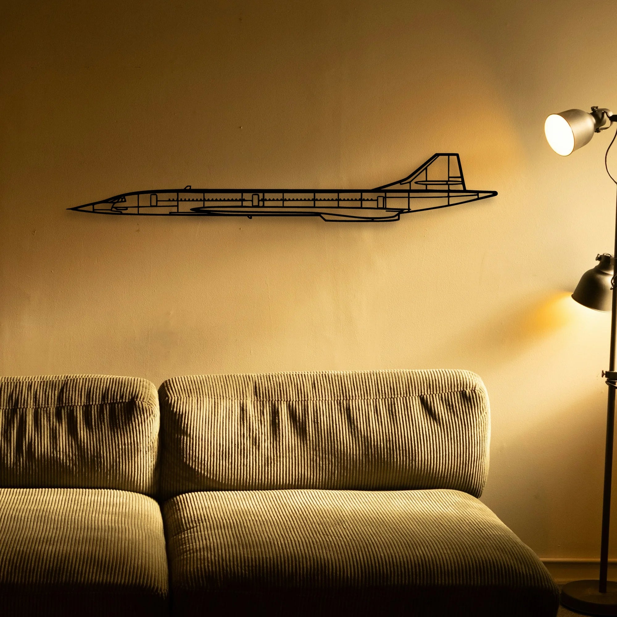 Concorde Classic Aircraft Silhouette Metal Wall Art - Tinvibe