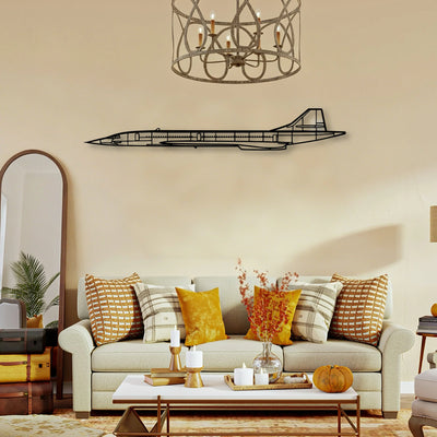 Concorde Classic Aircraft Silhouette Metal Wall Art - Tinvibe