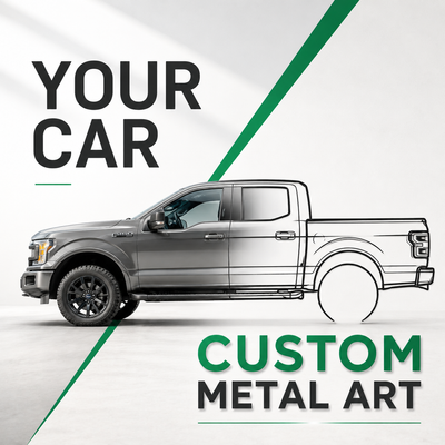 Your Custom Car Silhouette Metal Wall Art Service - Tinvibe