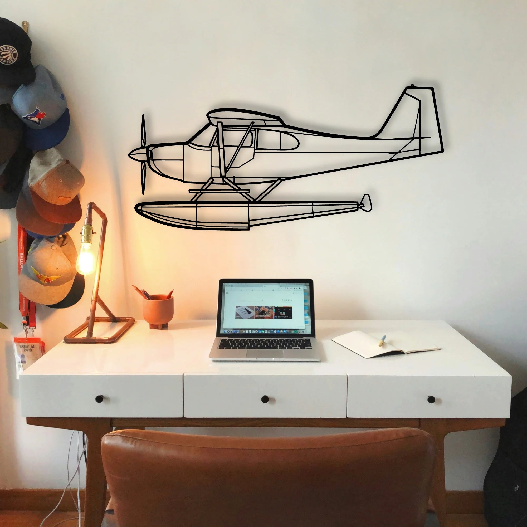 Dauphin AS365N3 Classic Aircraft Silhouette Metal Wall Art - Tinvibe