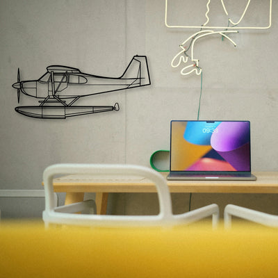 Dauphin AS365N3 Classic Aircraft Silhouette Metal Wall Art - Tinvibe