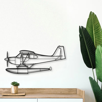 Dauphin AS365N3 Classic Aircraft Silhouette Metal Wall Art - Tinvibe