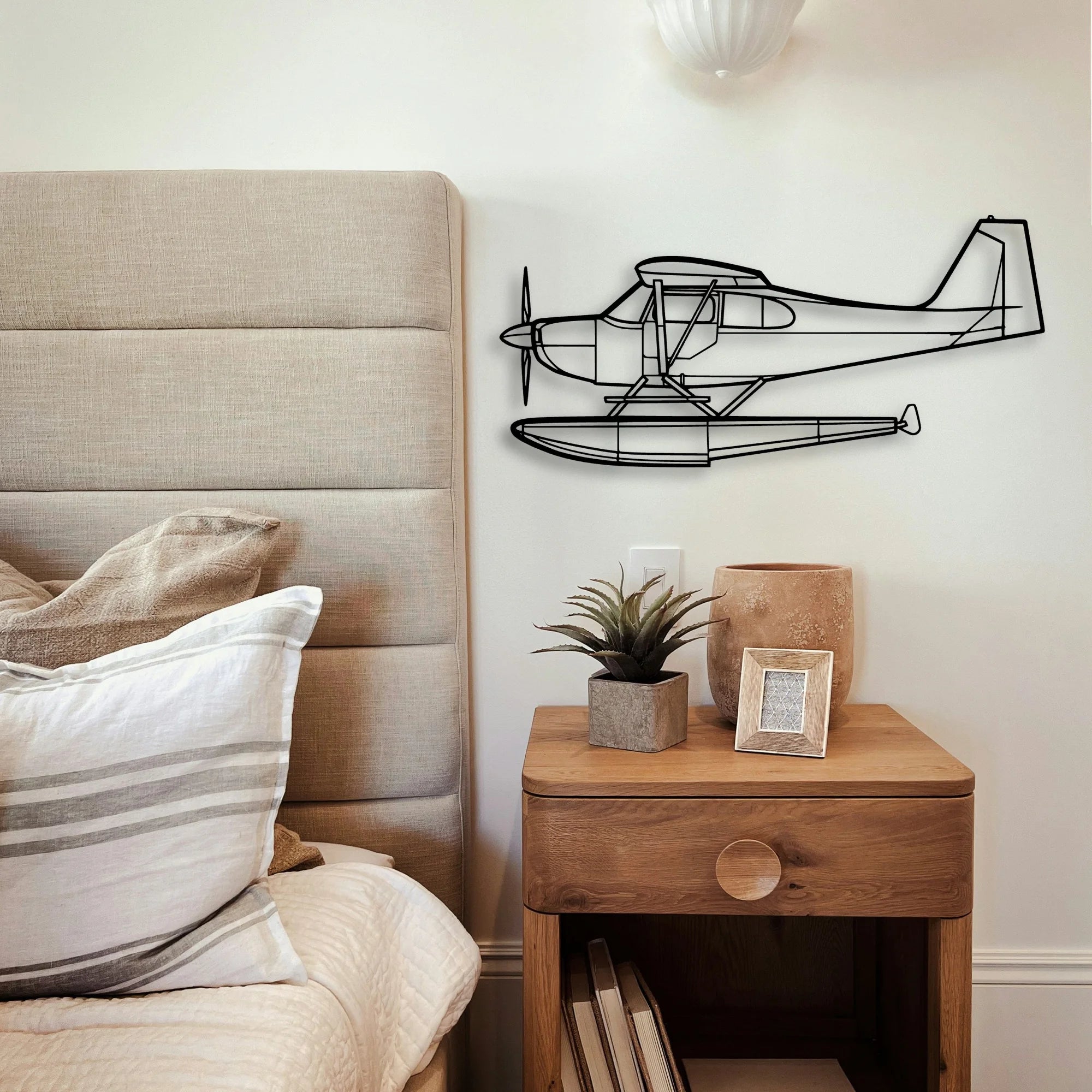 Dauphin AS365N3 Classic Aircraft Silhouette Metal Wall Art - Tinvibe